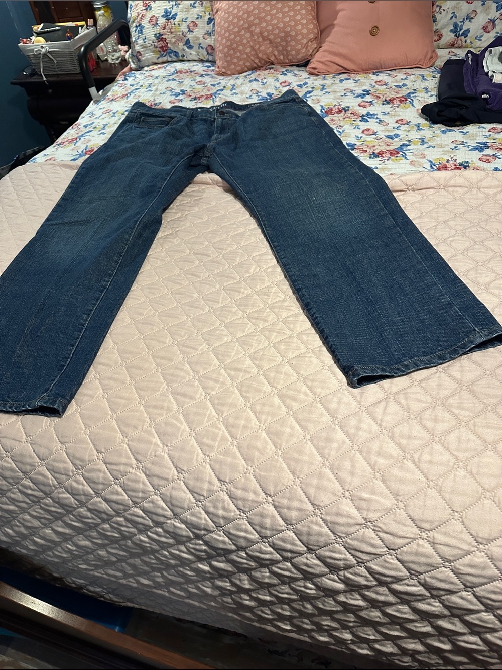 Chaps Men's Bootcut Jeans - Dark Blue Wash